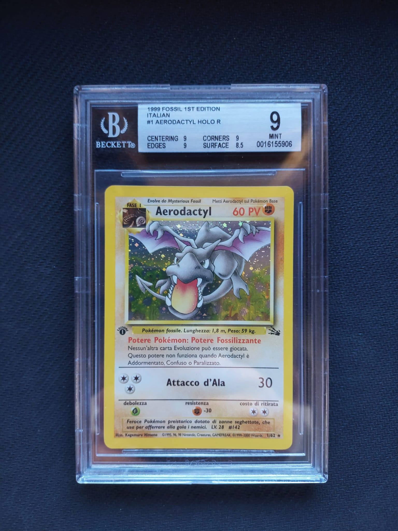 Aerodactyl Price List Pokmon Fossil Prerelease Aerodactyl Holo Promo Card #1/62 - Near Mint Condition (Italian) Near Mint Vintage Card Aerodactyl Price List Pokmon Fossil Prerelease Aerodactyl Holo Promo Card #1/62 - Near Mint Condition (Italian) Near Mint Vintage Card