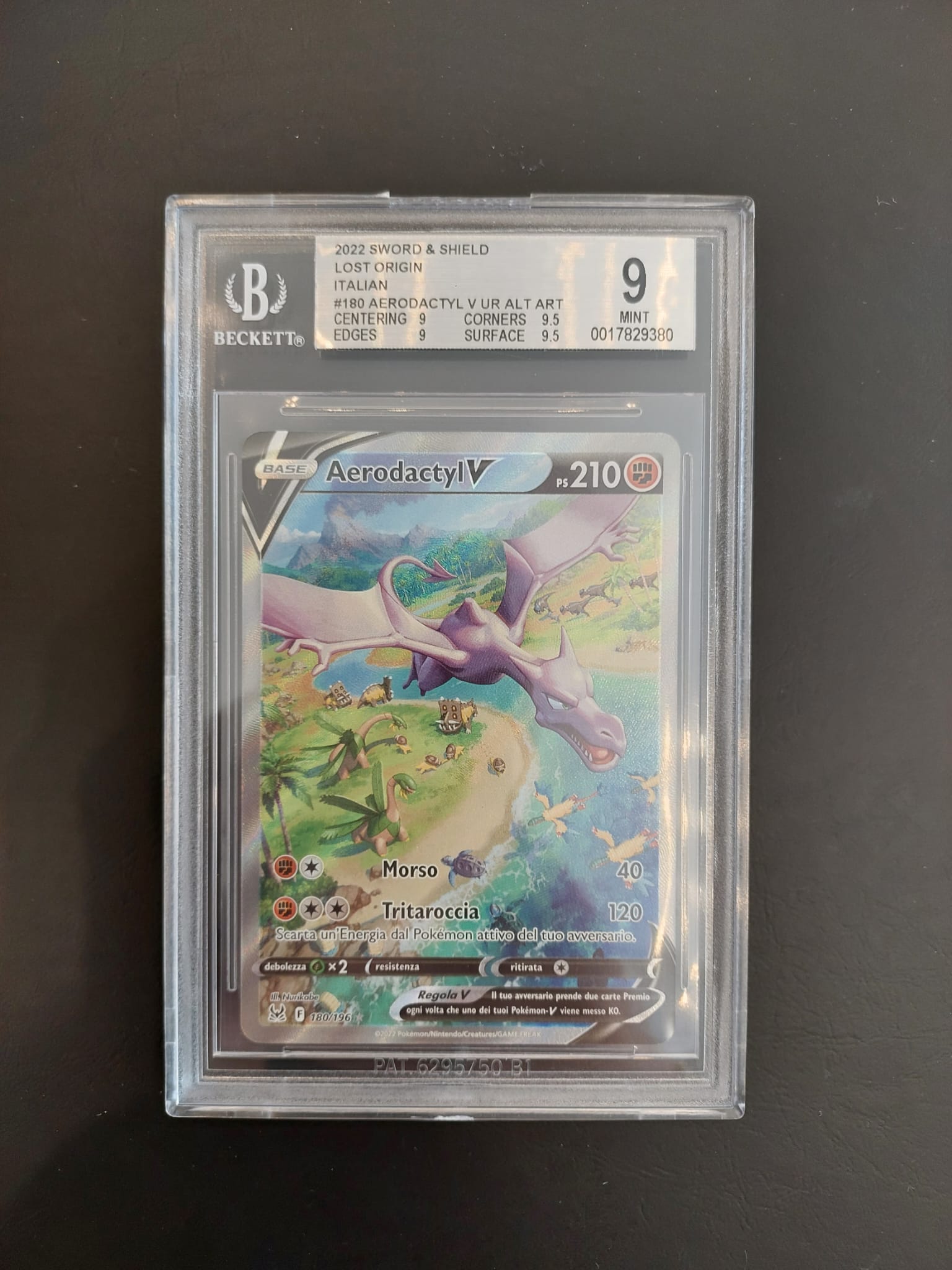 Aerodactyl V Alternative Art 180/196 Origine Perduta BGS 9