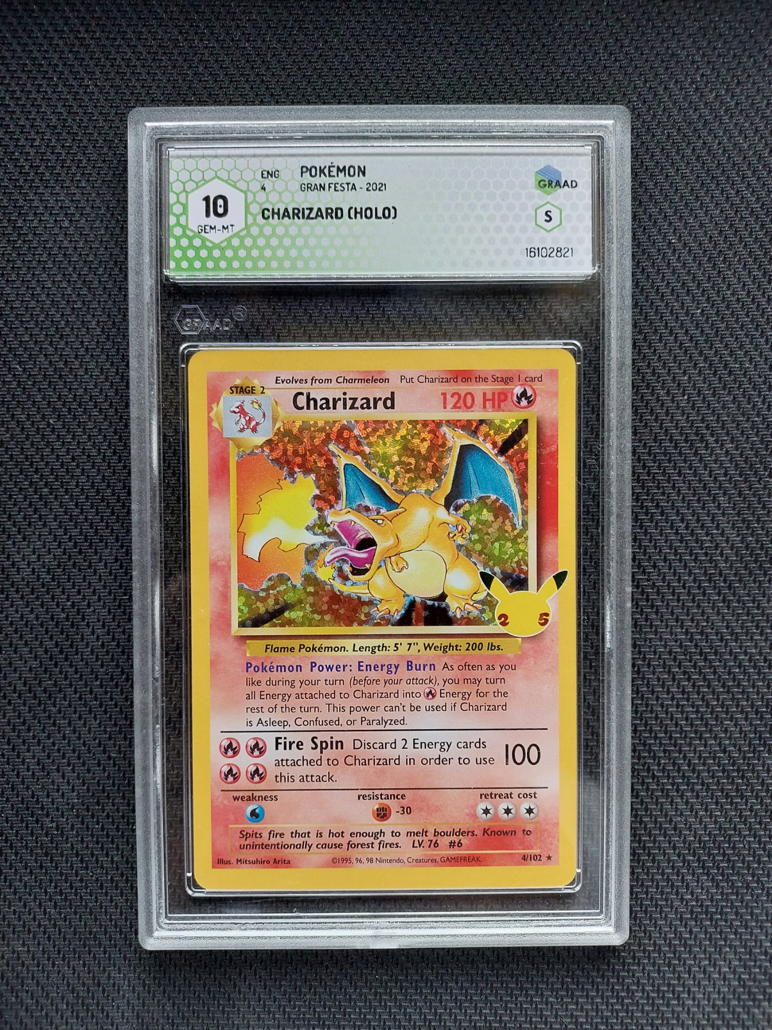 Charizard Holo 4/102 - Gran Festa - GRAAD 10