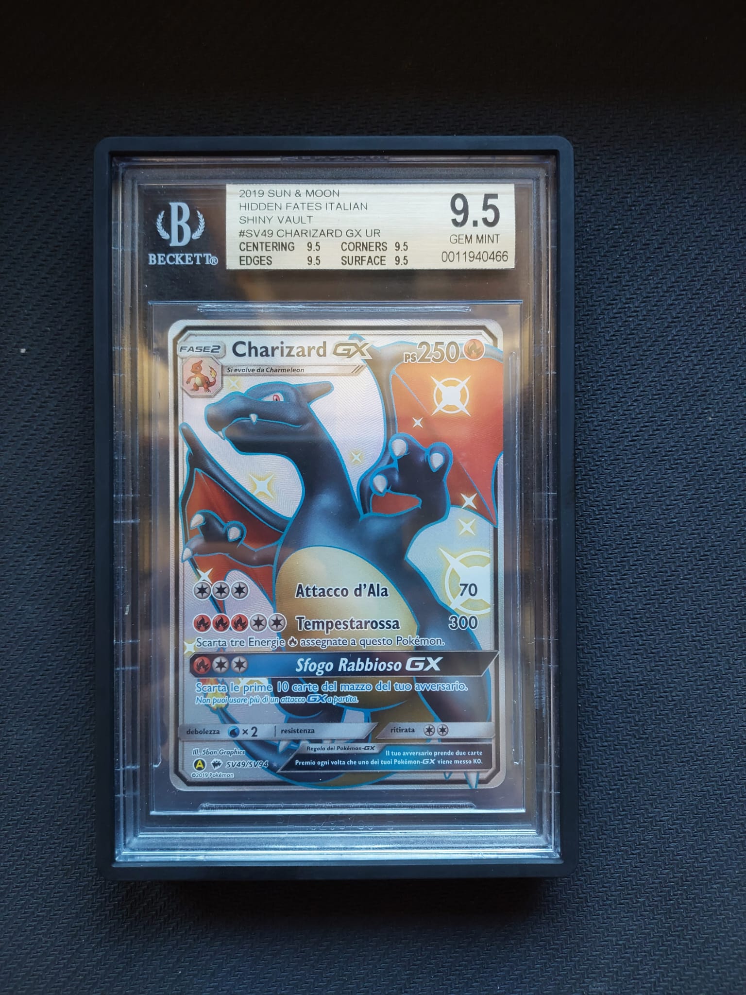 Charizard GX UR SV49/SV94 Destino Sfuggente BGS 9.5