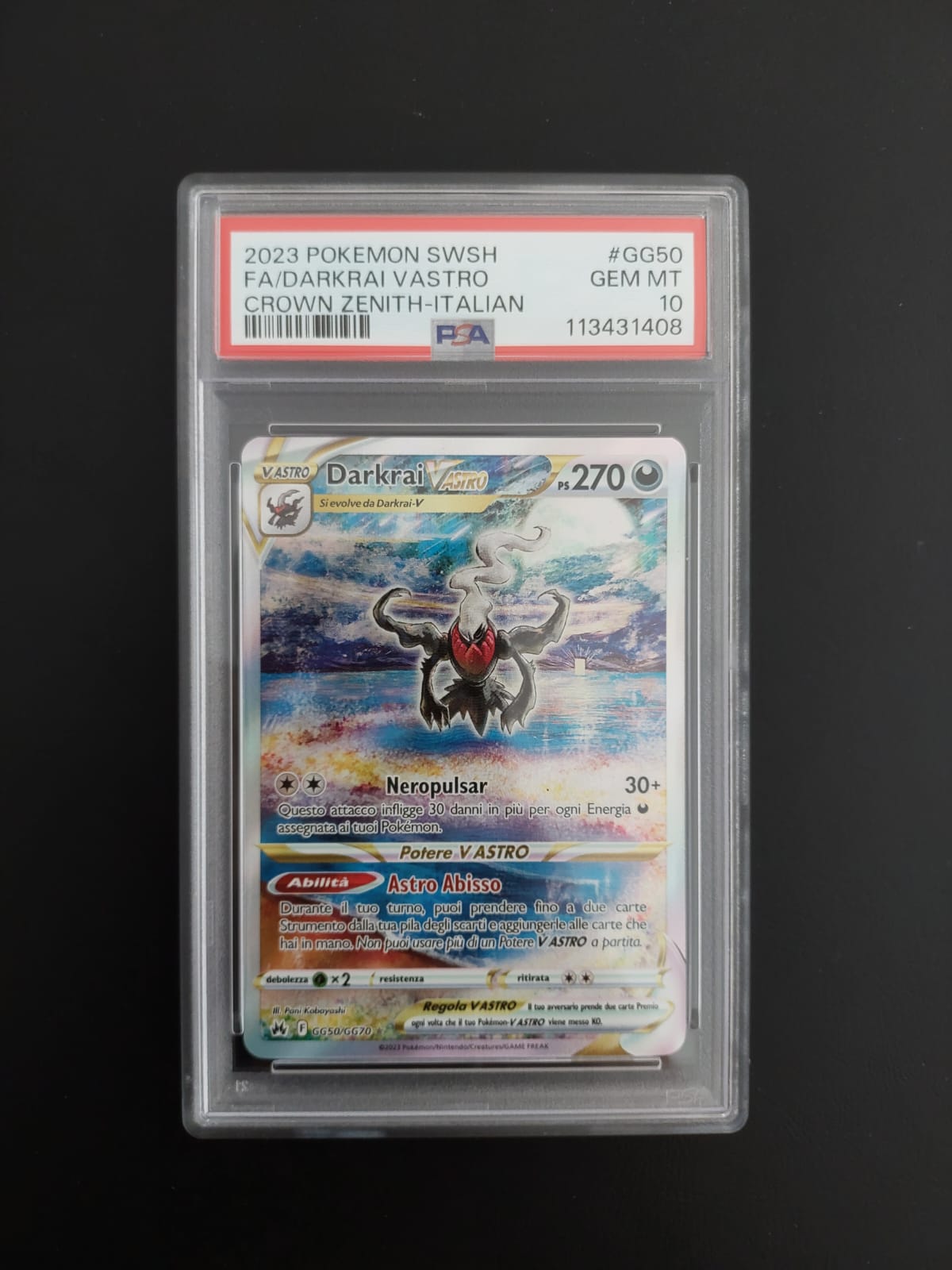 Darkrai V Astro GG50/GG70 Galarian Gallery PSA 10