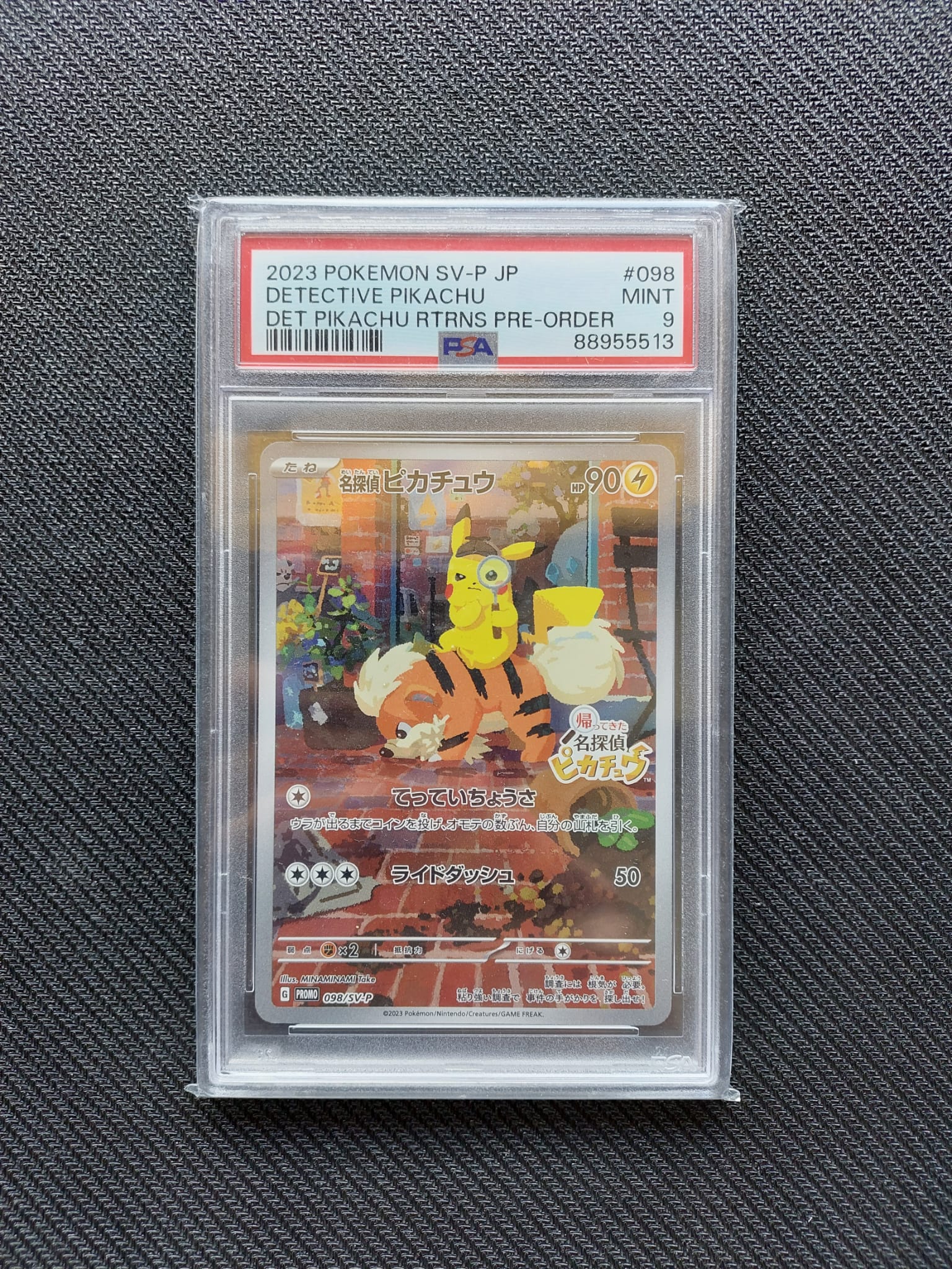 Detective Pikachu - 098 SV-PROMO - PSA 9