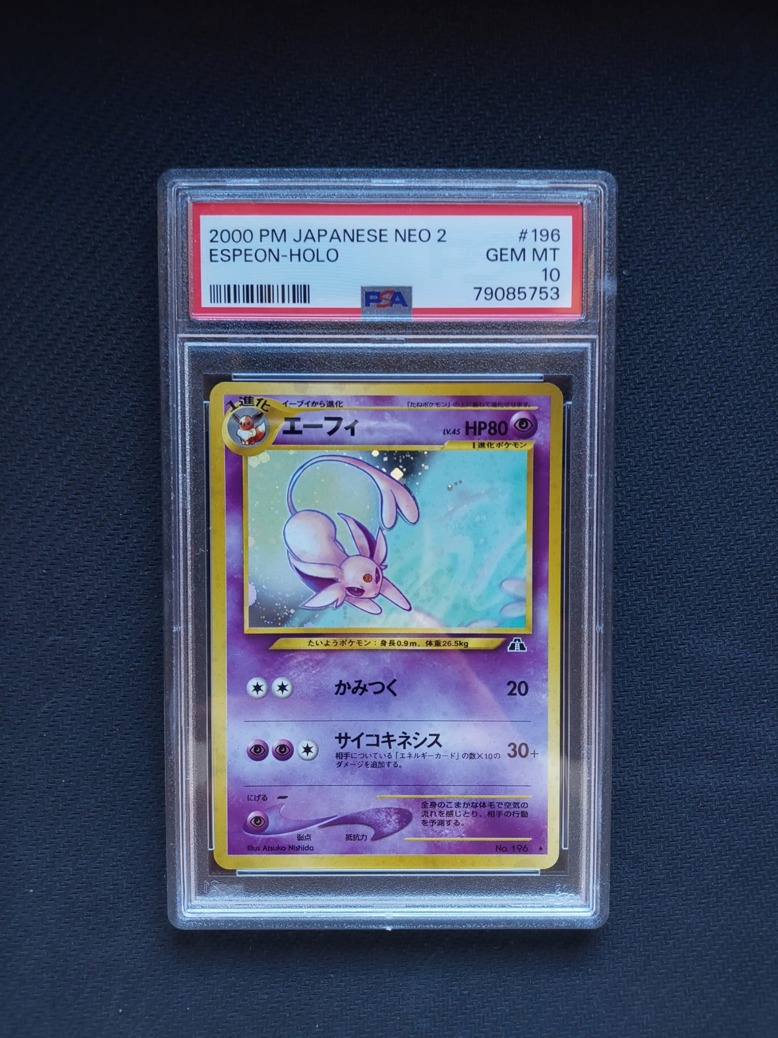 Espeon Holo - Crossing the Ruins - PSA 10