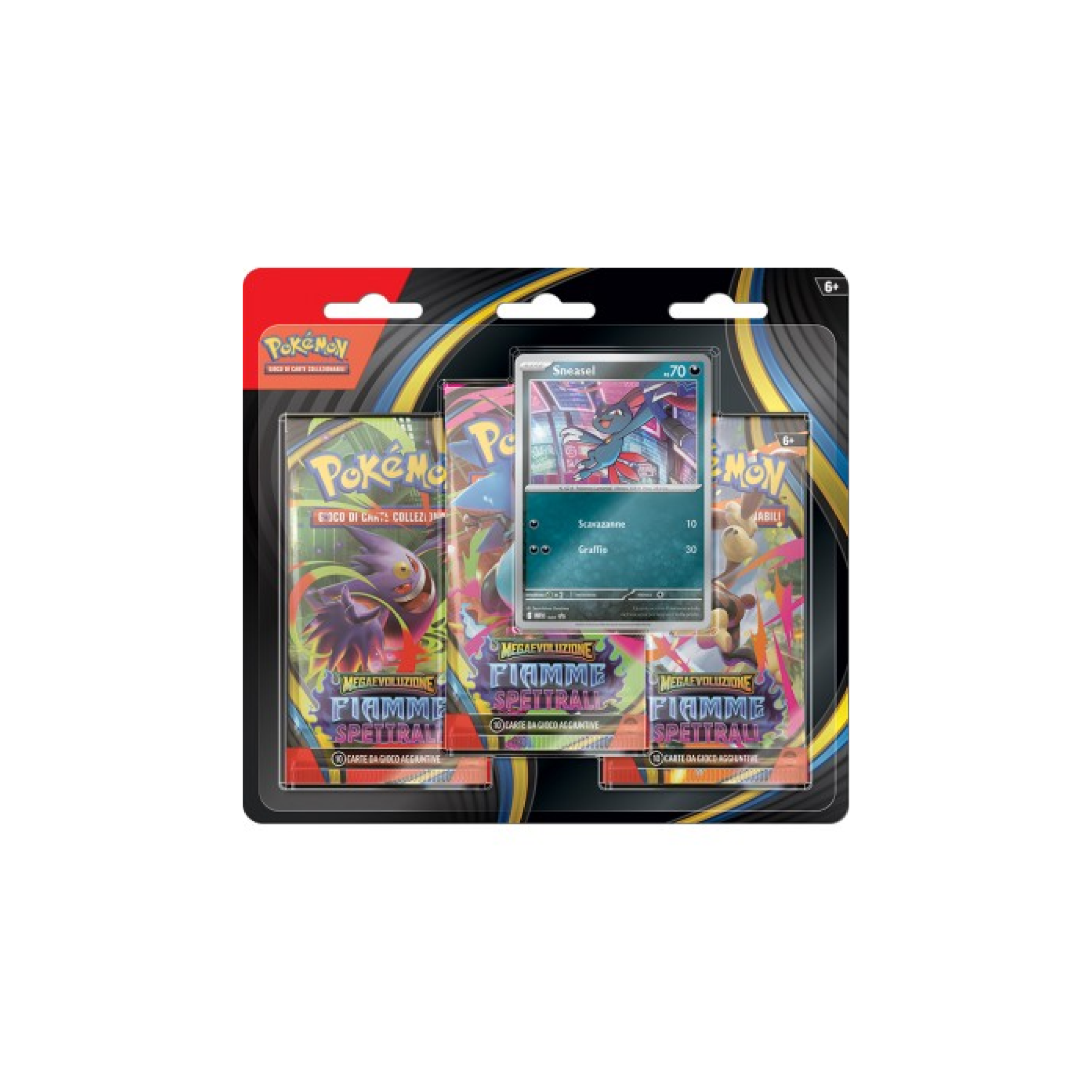 Megaevoluzione Fiamme Spettrali 3 Pack Blister Sneasel ITA