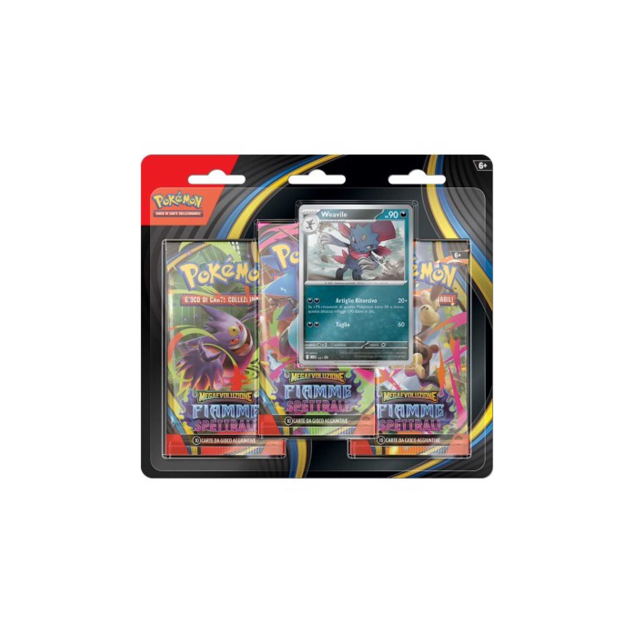 Megaevoluzione Fiamme Spettrali 3 Pack Blister Weavile ITA