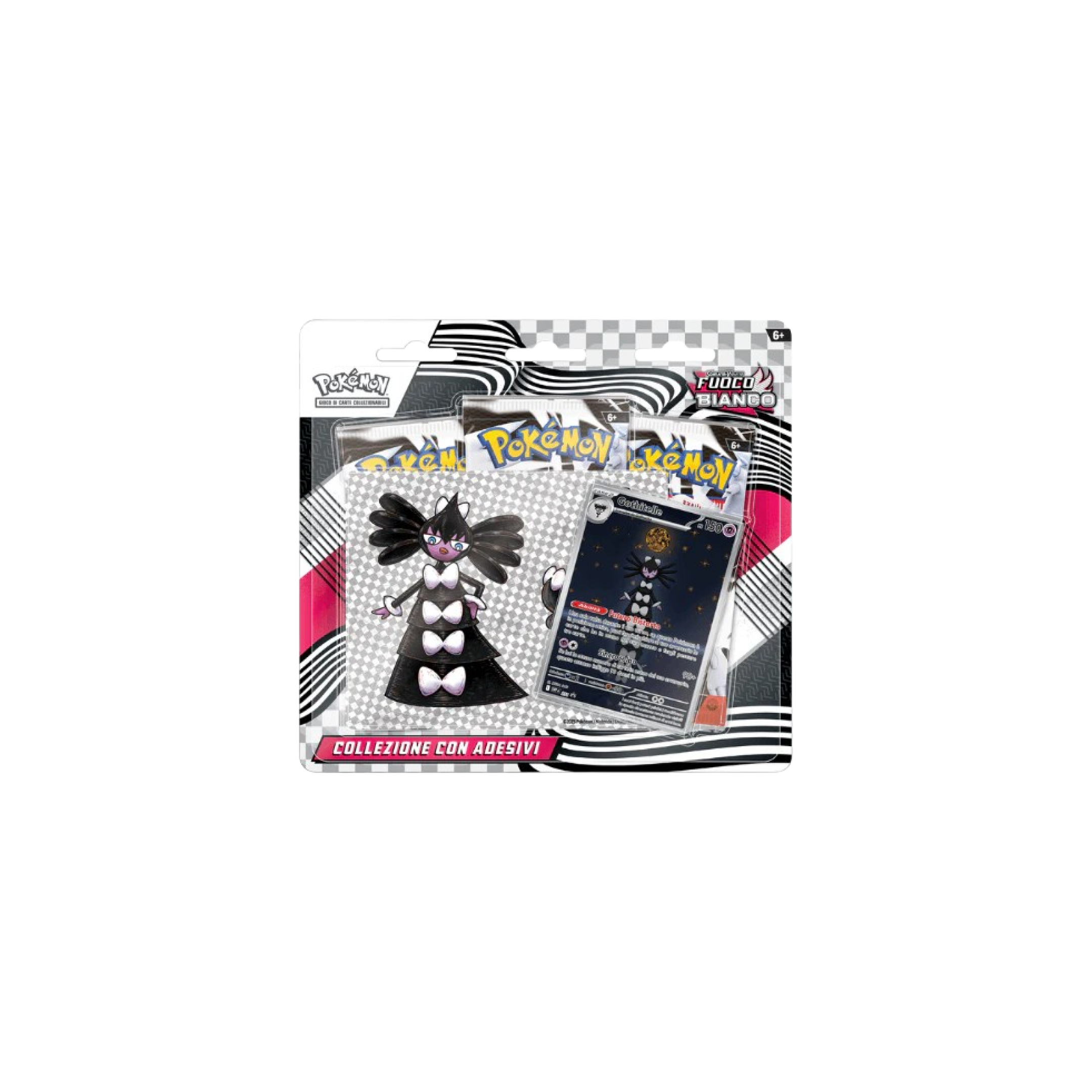 Collezione Fuoco Bianco con Adesivo Gothita, Gothorita e Gothitelle ITA