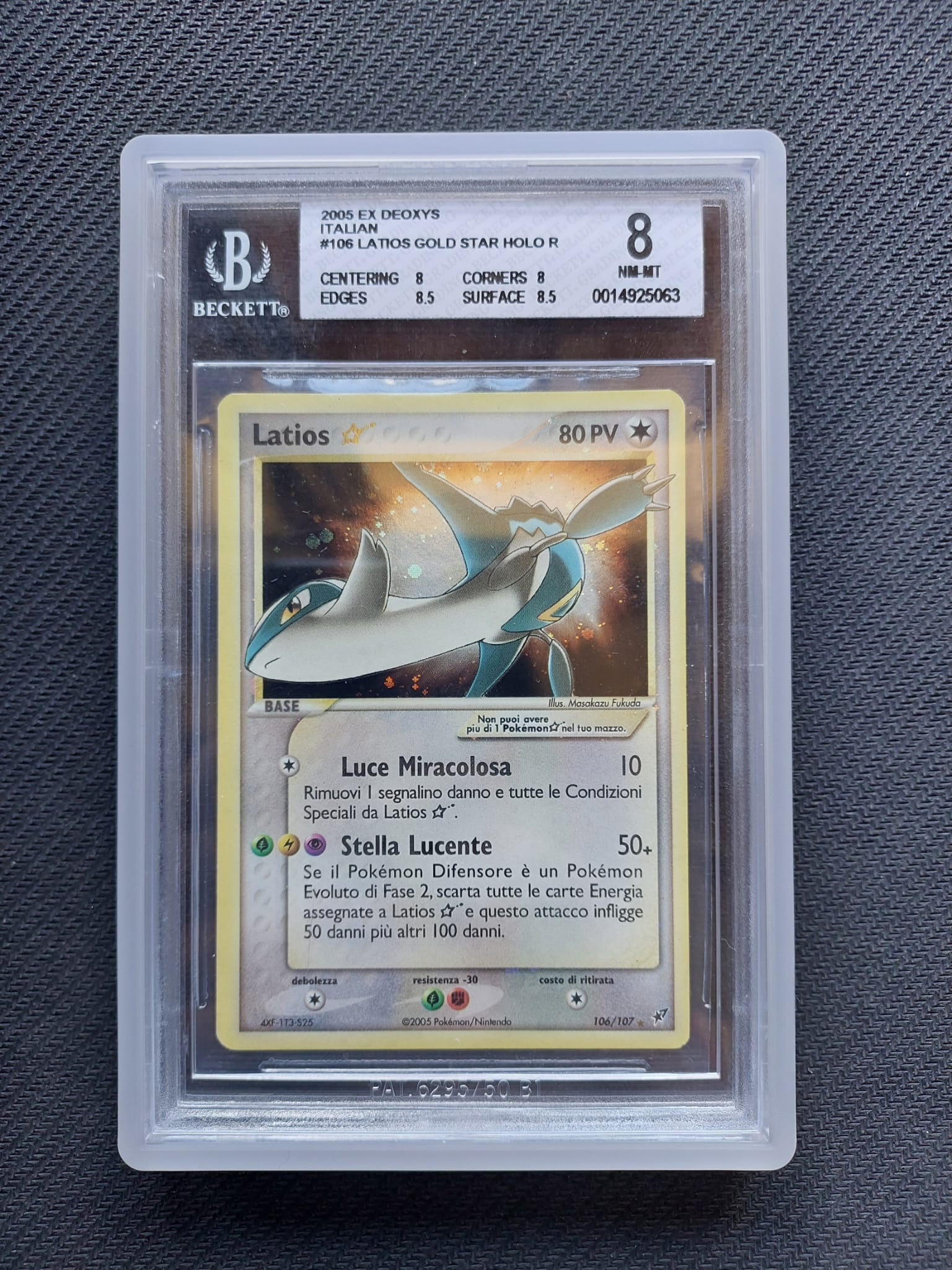 Latios Gold Star 106/107 Ex Deoxys BGS 8