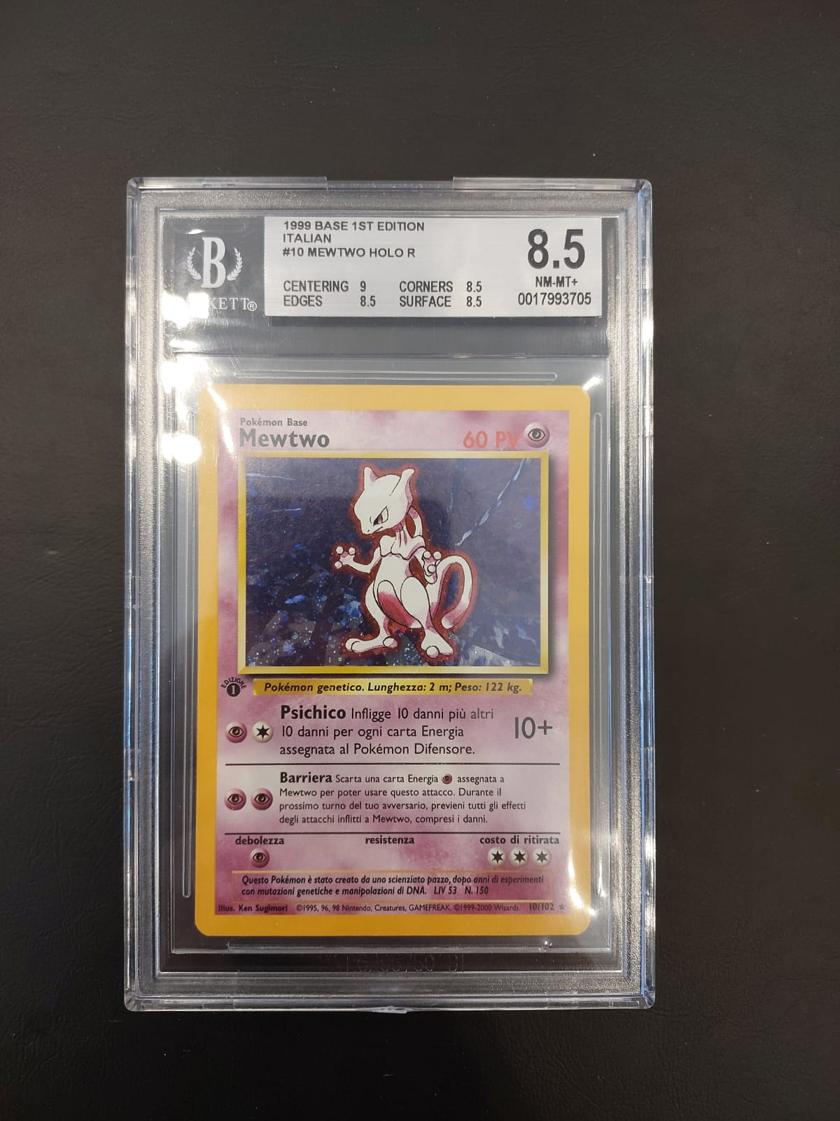 Mewtwo Holo Set Base 1 Edizione 10/102 BGS 8.5