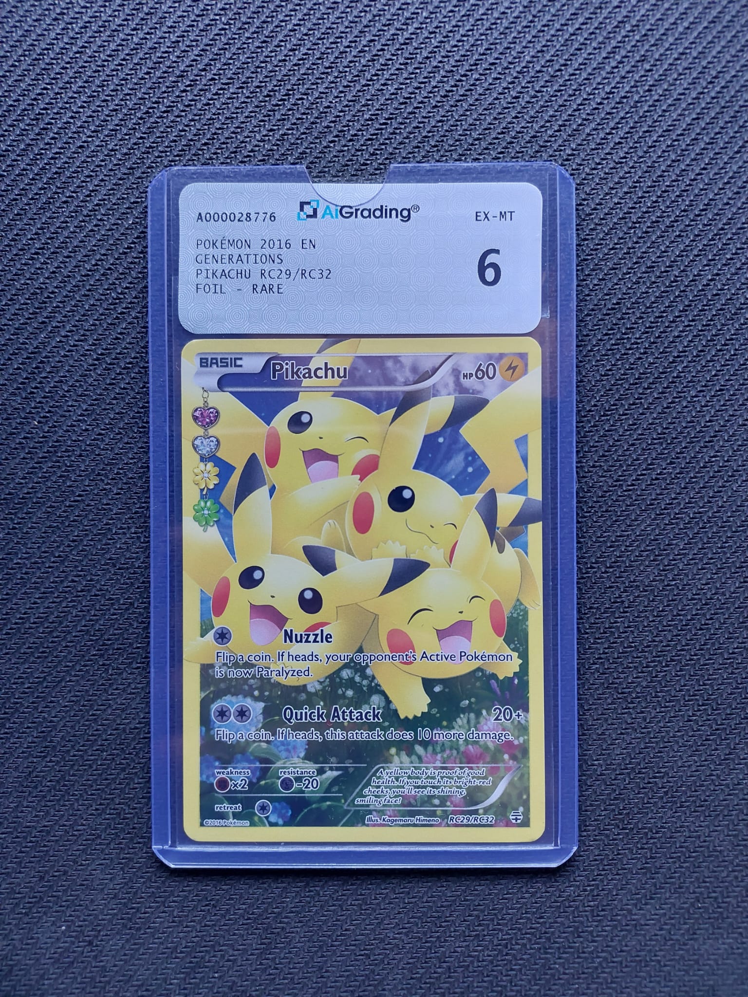 Pikachu Generations RC29/RC32 AiGrading 6