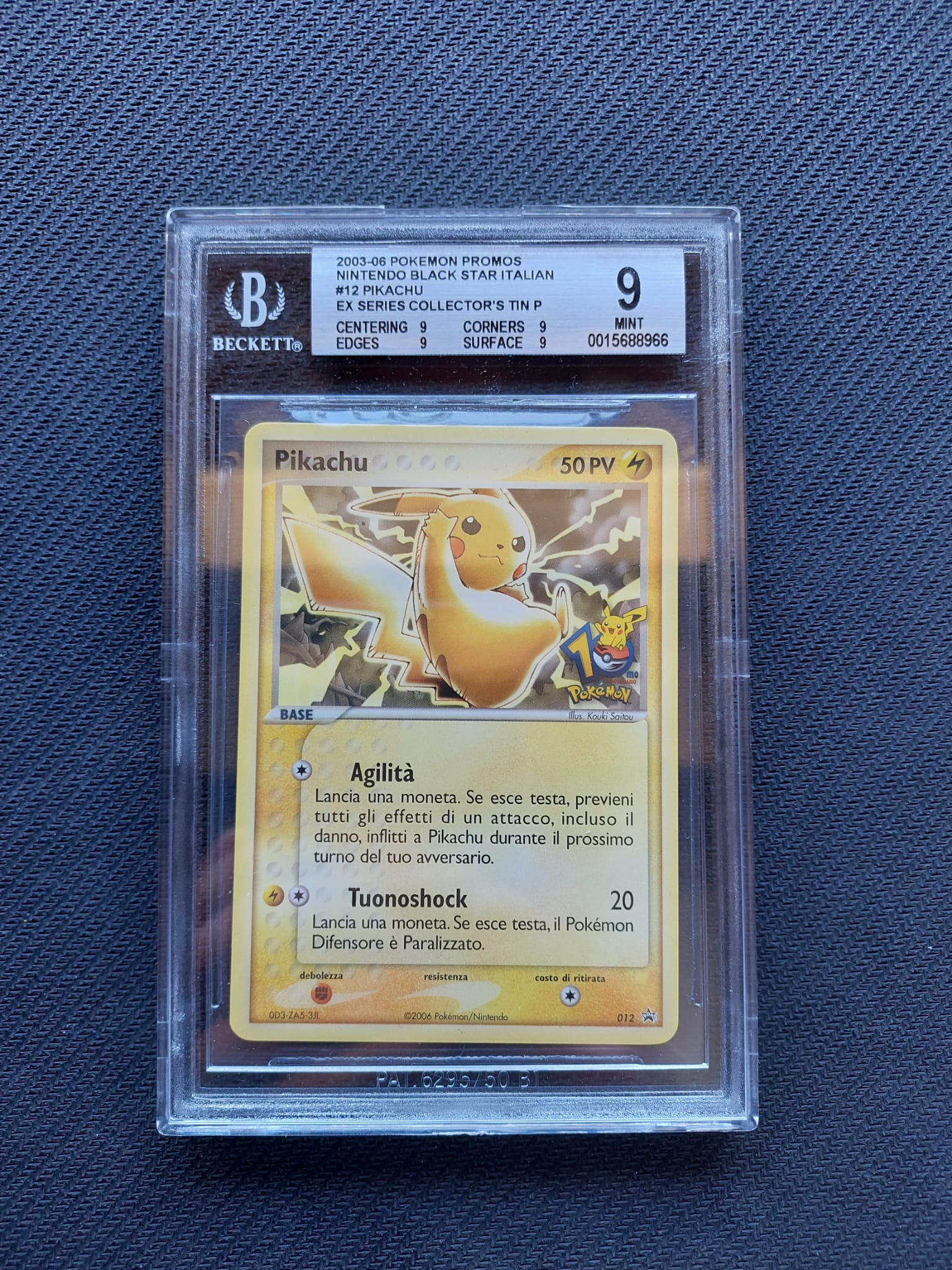 Pikachu Nintendo Black Star Promo NP12 BGS 9