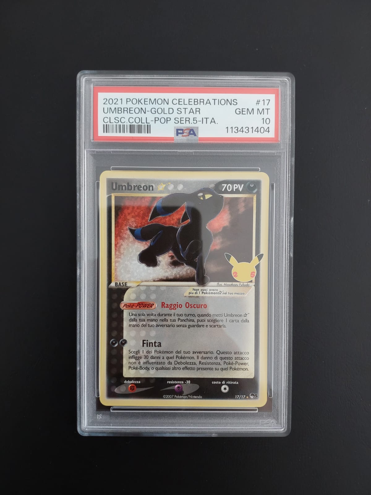 Umbreon Gold Star Gran Festa PSA 10
