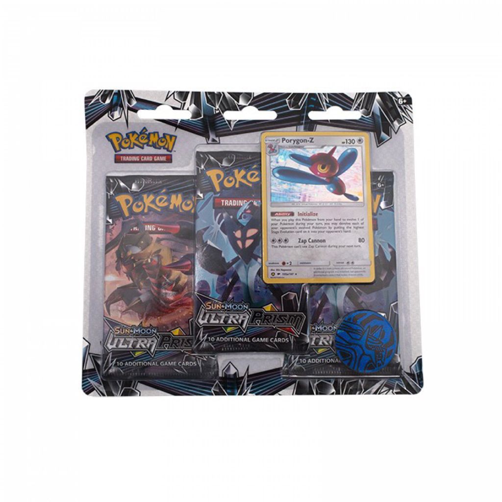 Sun and Moon Ultra Prism Blister da 3 buste con carta promo e una moneta ENG